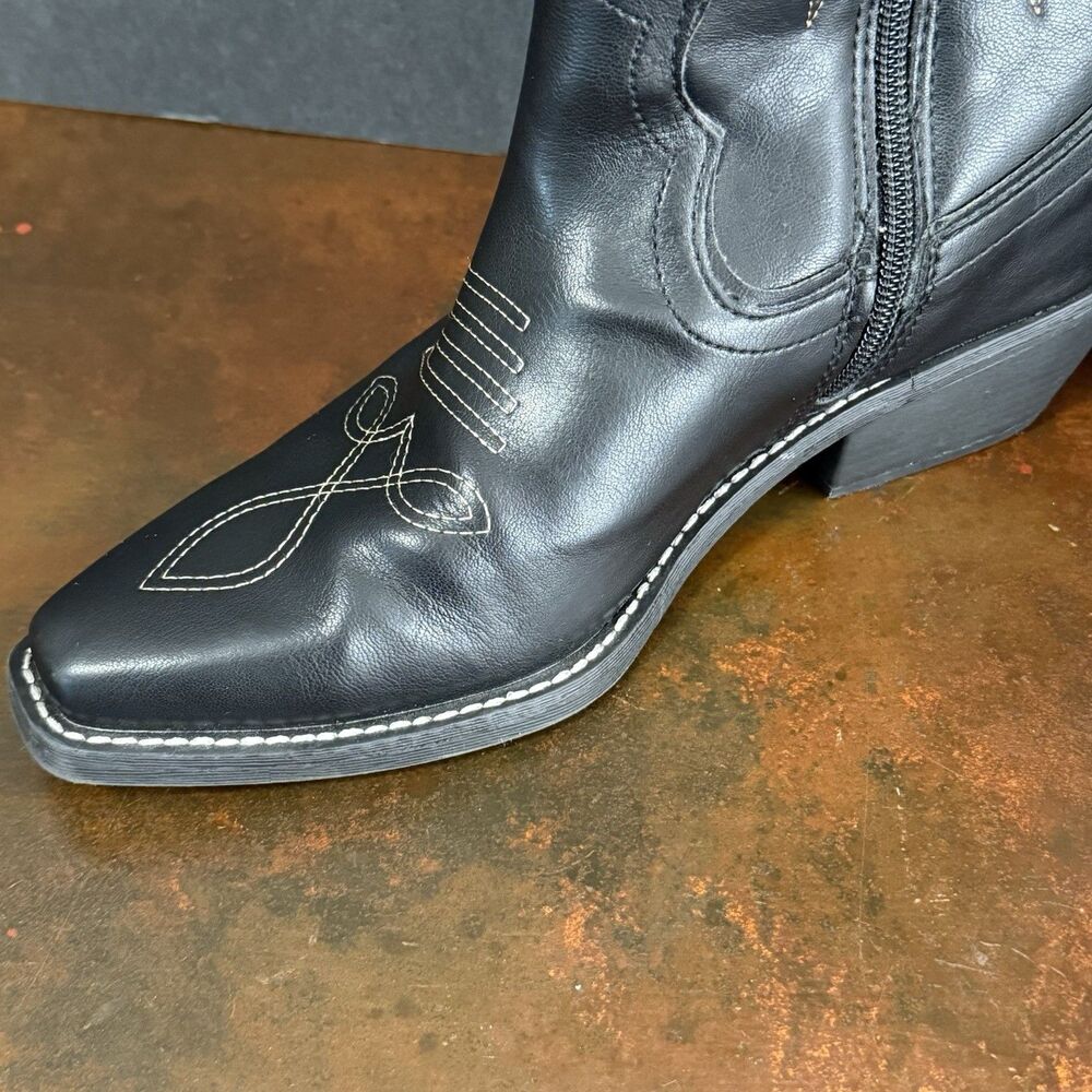 Wild Fabel Kenzi Brown Women's Tall Western Fun Rustic Dress Boots size 6.5 Edgy - Picture 16 of 16